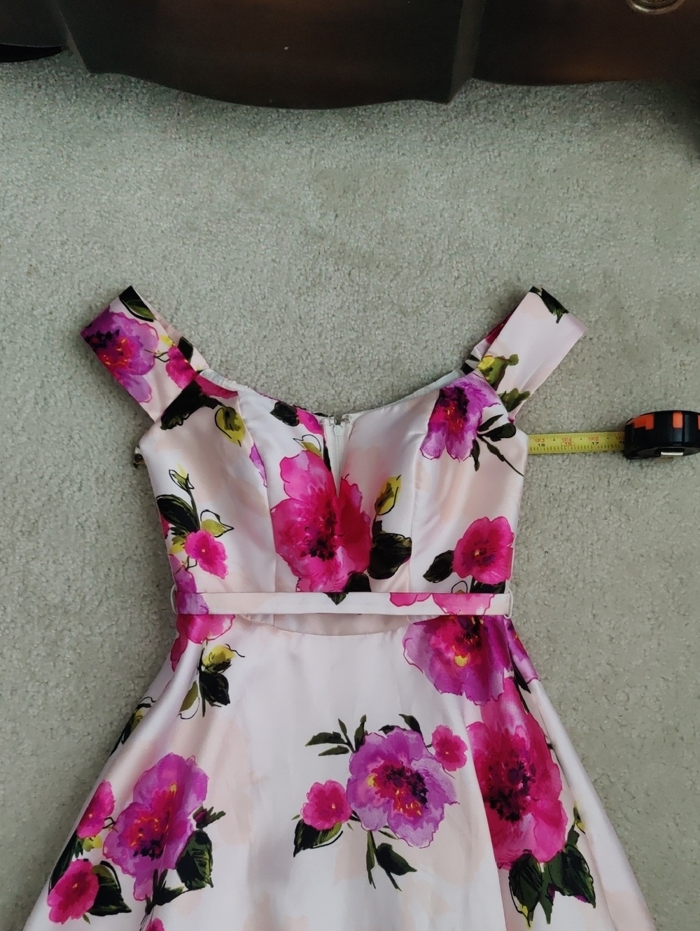 City Studio Shoulder Off Floral Ball Gown Y2K Cottagecore Romantic Chic Prom - Picture 12 of 16